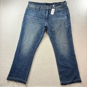 Lucky Brand Easy Rider Boot Jeans Mens 40x32 Blue Distressed Whiskered Denim NWT